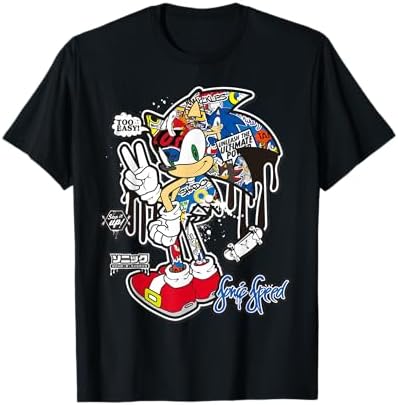 Amazon.com: Sonic The Hedgehog Tails Vintage Kanji Poster T-Shirt
